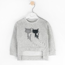 Cats Malena Girls' Fleece Sweatshirt Gray 332 104 cm (332)