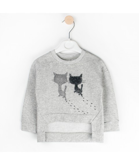 Cats Malena Girls' Fleece Sweatshirt Gray 332 86 cm (332)