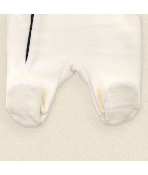 Panda Dexter`s fleece lined and hooded jumpsuit Milky 8-100 68 cm (d8-110pd)