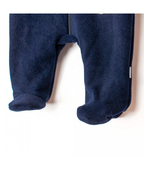 Sova Dexter`s fleece coveralls with a zipper Dark blue 8-110 74 cm (d8-110sv-ts)