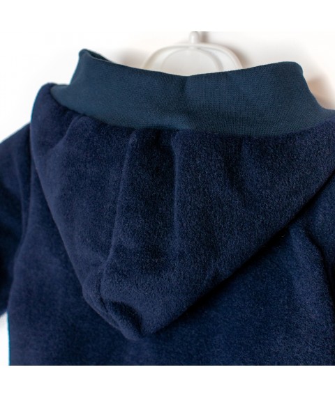 Sova Dexter`s fleece coveralls with a zipper Dark blue 8-110 74 cm (d8-110sv-ts)