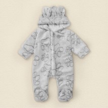 Plush overalls with a hood on a lining Lapki Dexter`s Gray 12-20 62 cm (d12-20lp)
