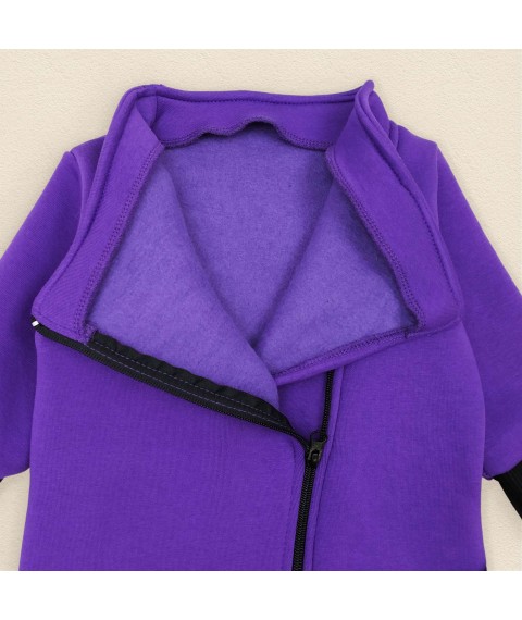 Children's warm overalls and a hat made of Amethyst Dexter's scar Purple 2144 86 cm (d2144-2)