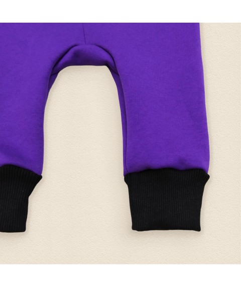 Children's warm overalls and a hat made of Amethyst Dexter's scar Purple 2144 86 cm (d2144-2)