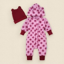 Rose Dexter`s Pink 2142 74 cm (d2142-40) overalls with a cap for walks