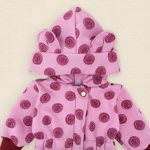 Overalls for children from one year complete with a cap Rose Dexter`s Pink 2142 86 cm (d2142-40-1)