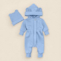 Sky Dexter`s demi-season fleece jumpsuit with hood and cap Blue 2142 74 cm (d2142-41)