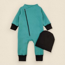 Wasabi Dexter`s warm overalls and hat with a scar Green 2144 92 cm (d2144-5)
