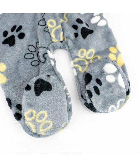 Комбинезон детский теплый на молнии с капюшоном Cute Paws  Dexter`s  Серый d12-20лп-ср  74 см (d12-20лп-ср)