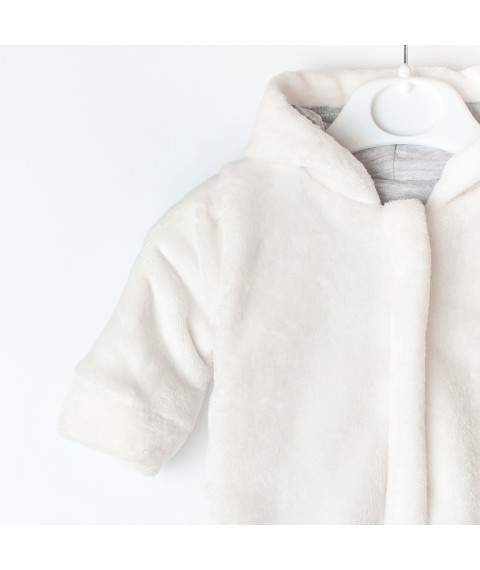 Plush overalls for children with a hood demi-season Mouse Dexter`s Milk 12-20 56 cm (d12-20ml)
