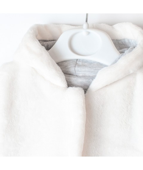 Plush overalls for children with a hood demi-season Mouse Dexter`s Milk 12-20 68 cm (d12-20ml)
