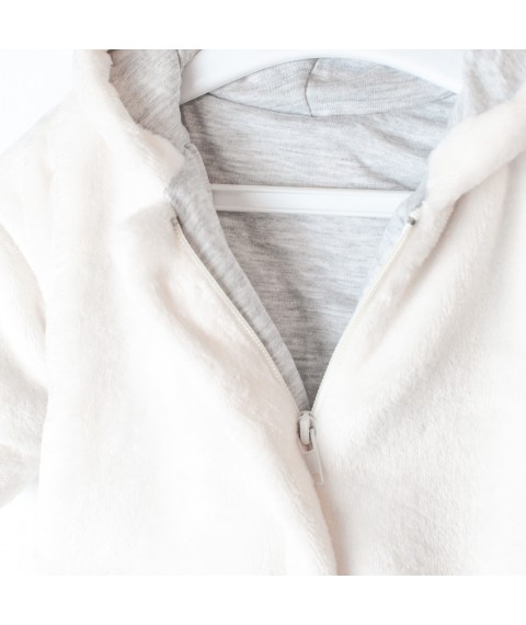 Plush overalls for children with a hood demi-season Mouse Dexter`s Milk 12-20 62 cm (d12-20ml)