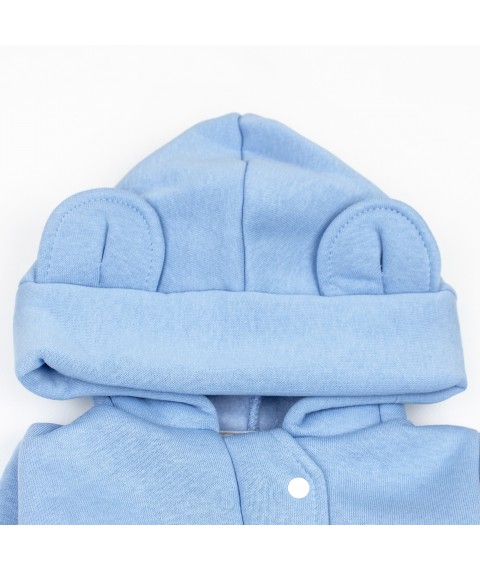 Sky Dexter`s demi-season fleece jumpsuit with hood and cap Blue 2142 74 cm (d2142-41)