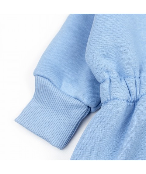 Sky Dexter`s demi-season fleece jumpsuit with hood and cap Blue 2142 80 cm (d2142-41)