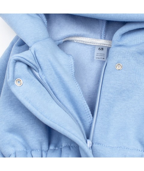 Sky Dexter`s demi-season fleece jumpsuit with hood and cap Blue 2142 68 cm (d2142-41)