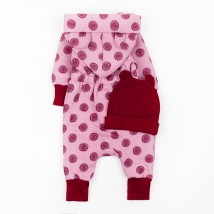 Overalls for children from one year complete with a cap Rose Dexter`s Pink 2142 92 cm (d2142-40-1)