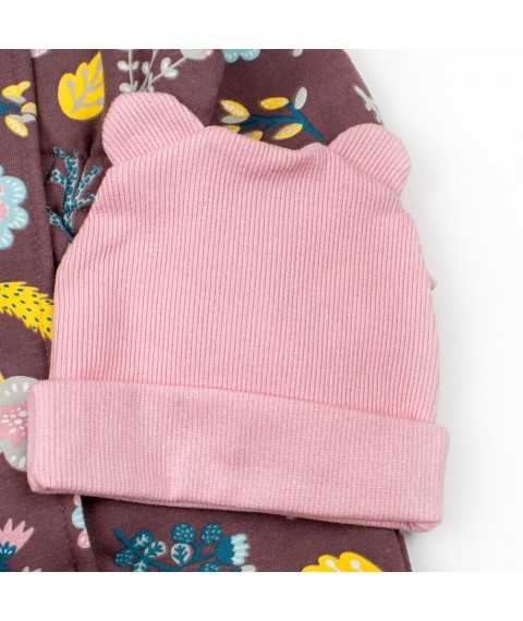Children's overalls with a hat Little wood Dexter`s Brown 2142 68 cm (d2142-39)