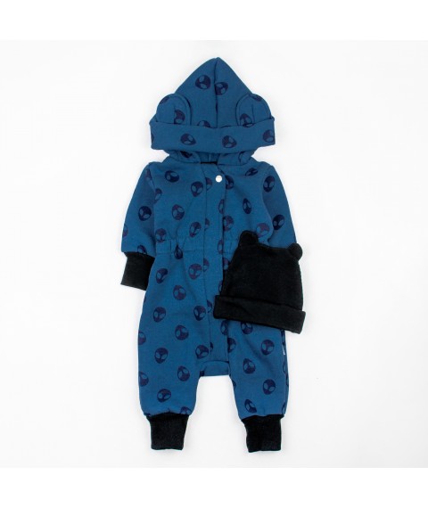 Warm demi-season romper Aliens Dexter`s Blue 2142 68 cm (d2142-22)