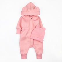 Demi-season walking warm overalls with a hat PUDRA Dexter`s Pink 2142 98 cm (d2142-10-1)