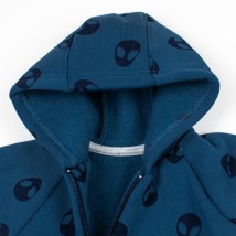 Человечек на флисе с капюшоном для прогулок Alien  Dexter`s  Синий 2141  62 см (d2141-22)