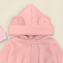 Demi-season walking warm overalls with a hat PUDRA Dexter`s Pink 2142 98 cm (d2142-10-1)