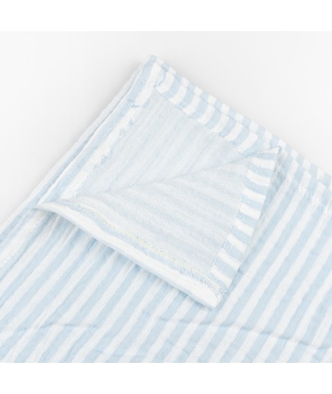 Муслиновый плед135х75см Stripes  Dexter`s  Белый;Голубой d602гб-см  135-75см (d602гб-см)