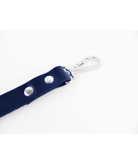 Aquamarine leather leash