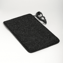 Rug with heated 50x30 cm with thermal insulation Standard 'Color: black'