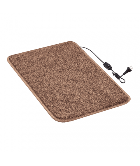 Heated mat 50x30 cm with thermal insulation and comfort regulator 'Color: light -green'