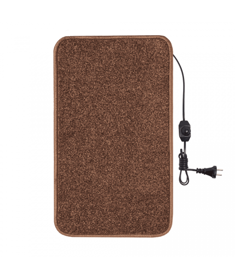 Heated mat 50x30 cm with thermal insulation and comfort regulator 'Color: light -green'