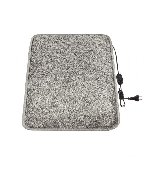 Heated mat 50×30 cm with thermal insulation and comfort regulator 'Color: dark gray'