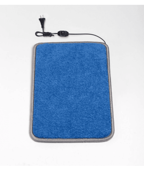 Heated mat 50×30 cm with thermal insulation and comfort regulator 'Color: dark gray'