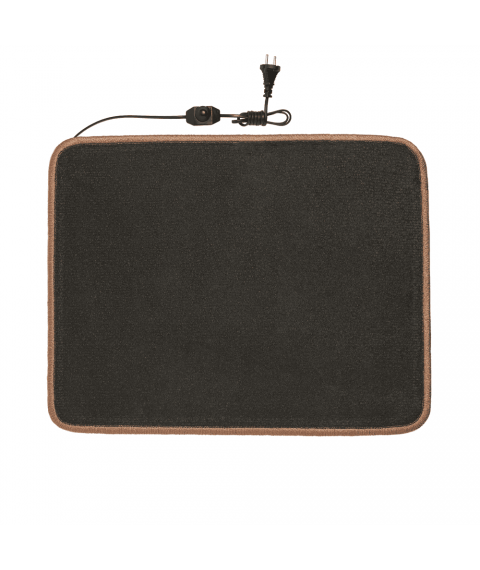 Heated mat 50x40 cm with thermal insulation and Comfort regulator 'Color: dark gray'