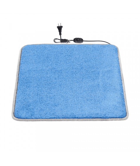 Heated mat 50×60 cm with thermal insulation and comfort regulator 'Color: blue'