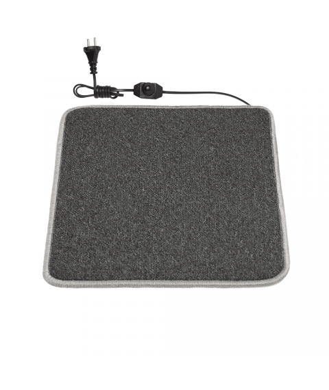 Heated mat 50x40 cm with thermal insulation and regulator Standard 'Color: black'