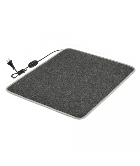 Heated mat 50x40 cm with thermal insulation and regulator Standard ' Color: dark gray'