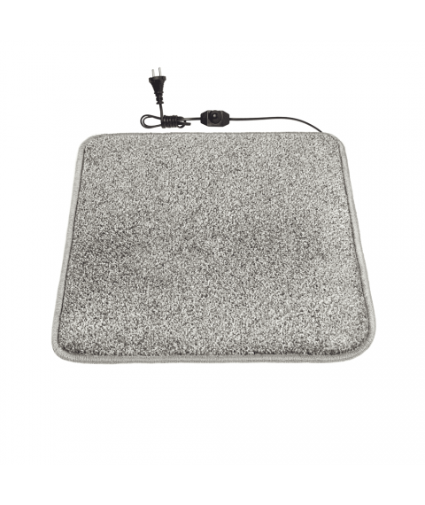 Heated mat 50x40 cm with thermal insulation and Comfort regulator 'Color: dark gray'