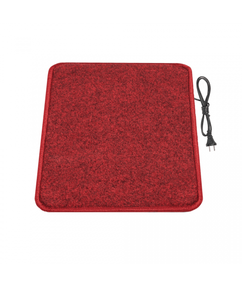 Heated mat 50x80 cm with thermal insulation Standard 'Color: dark red'