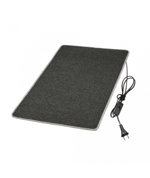 Heated mat 50x80 cm with thermal insulation and switch Standard 'Color: dark gray'
