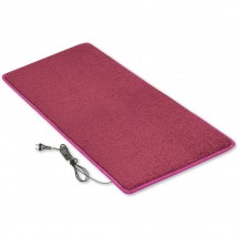 Heated mat 50×100 cm with thermal insulation and Comfort switch 'Color:dark pink'