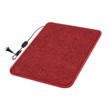 Heated mat 50x60 cm with thermal insulation and regulator Standard 'Color: dark red'