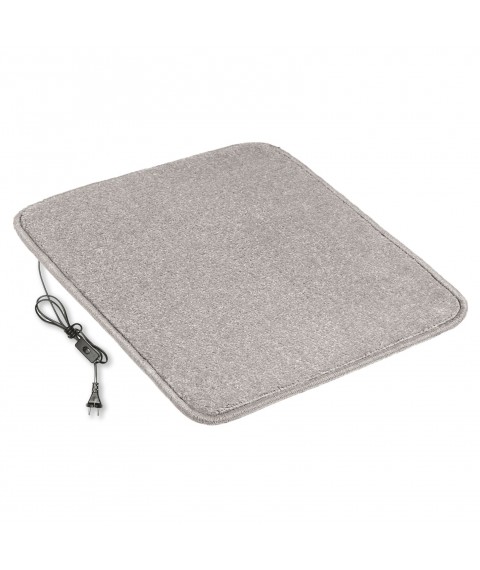 Heated mat 50×80 cm with thermal insulation and Comfort switch 'Color: dark gray'