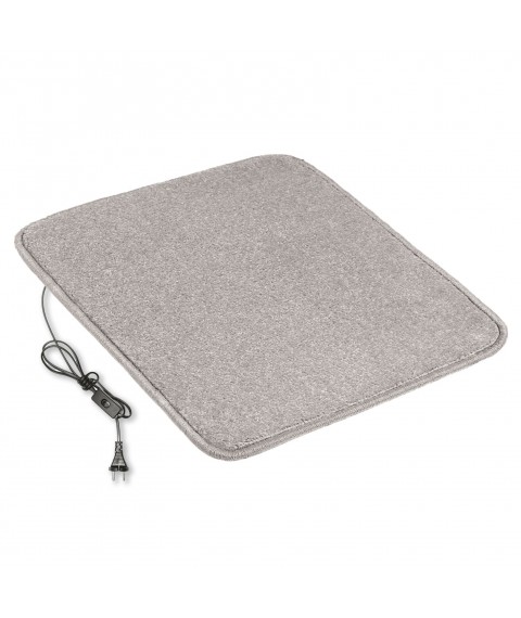 Heated mat 50x60 cm with thermal insulation and Comfort switch 'Color: light gray'