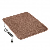 Heated mat 50×60 cm with thermal insulation and a switch Comfort 'Color: brown'