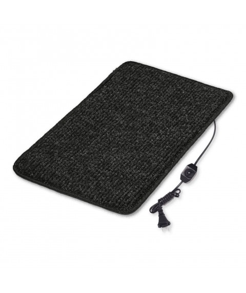 Heated mat 50x30 cm with thermal insulation and regulator Standard   039;Color: black'