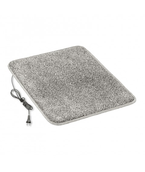 Heated mat 50x80 cm with thermal insulation and switch Comfort 'Color: light gray'