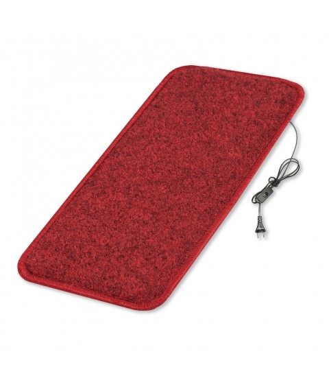 Heated mat 50x100 cm with thermal insulation and switch Standard 'Color: dark red'