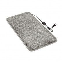 Heated mat 50x20 cm with thermal insulation and comfort regulator 'Color: dark gray'