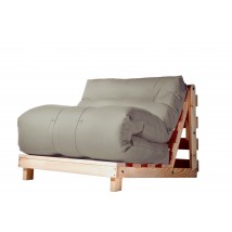 Кресло футон Futon Art футон рама сосна натуральная не окрашена, 90х200см хлопок многослойное наполнение (Бежевый) FC-00-BE-00