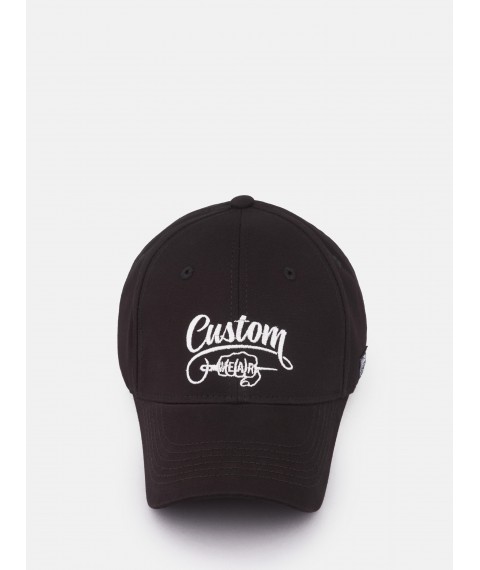 Custom Wear Black White Logo Baseball Cap